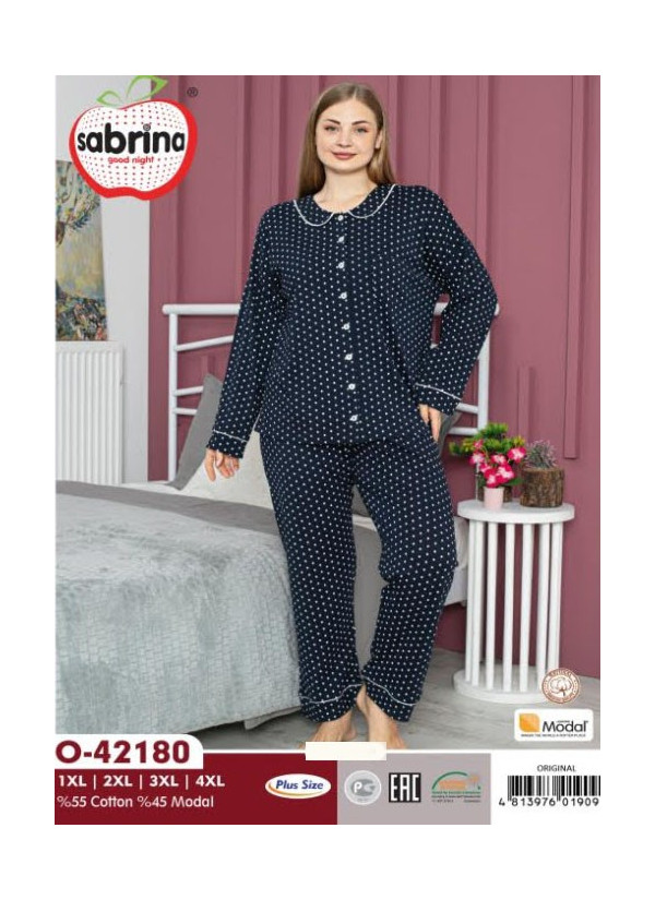 SAB.O42180_ORI Pants Homewear Set (XL+2XL+3XL+4XL) — Turkish factory wholesale