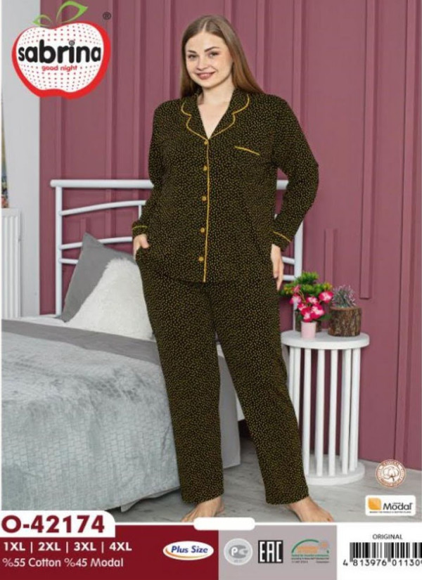 SAB.O42174_ORI Pants Homewear Set (XL+2XL+3XL+4XL) — wholesale from Turkey
