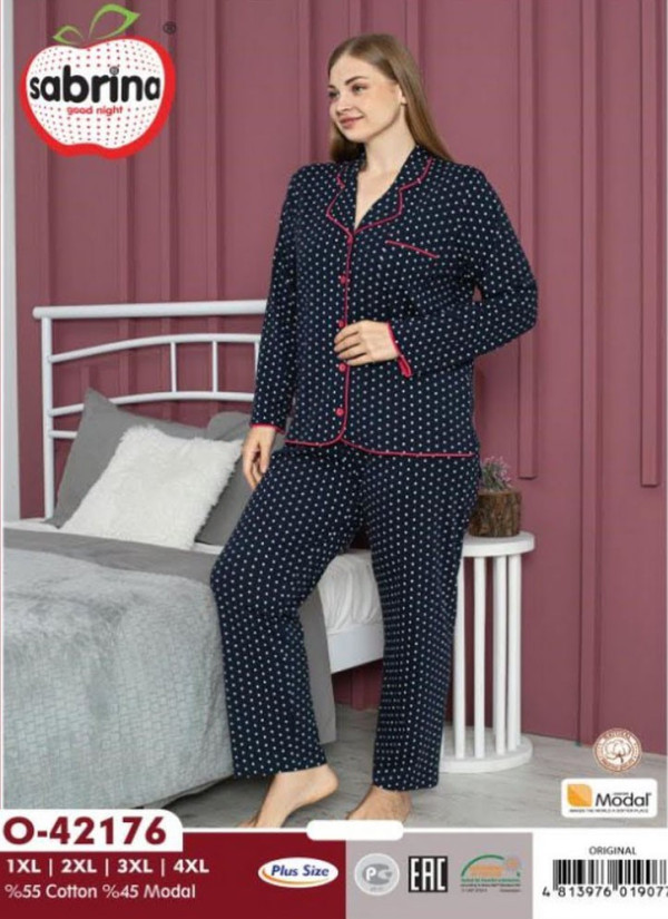 SAB.O42176_ORI Pants Homewear Set (XL+2XL+3XL+4XL) — factory-direct from Turkey