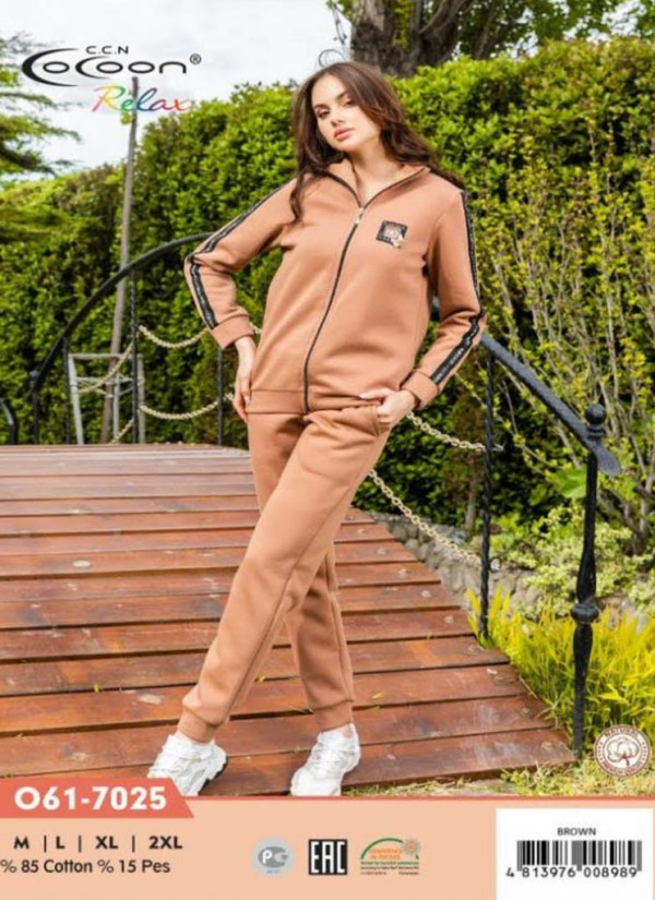 CCNO61-7025_BRW Pants Homewear Set (M+L+XL+XXL) — factory-direct from Turkey