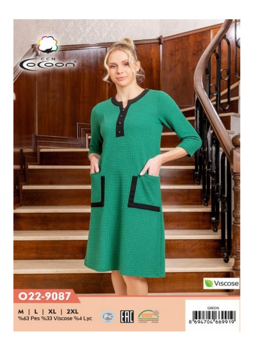 Платье (M+L+XL+2XL) COCOON CCNO22-9087_GRN — оптовая поставка из Турции