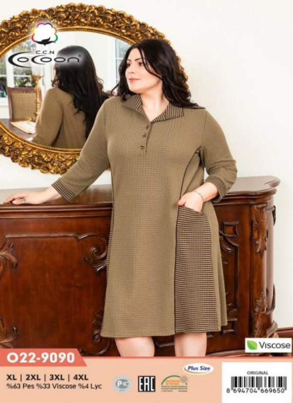 CCNO22-9090_ORI Dress (XL+2XL+3XL+4XL) — Turkish textile wholesale