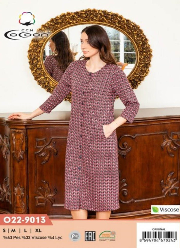 CCNO22-9013_ORI Women's Robe (S+M+L+XL) — wholesale from Turkey