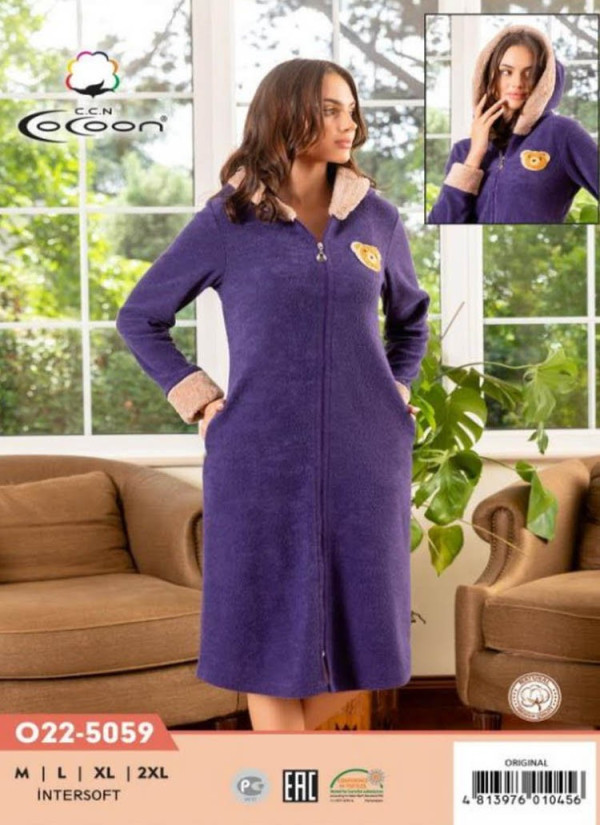 CCNO22-5059_ORI Women's Robe (M+L+XL+2XL) — Turkish factory wholesale