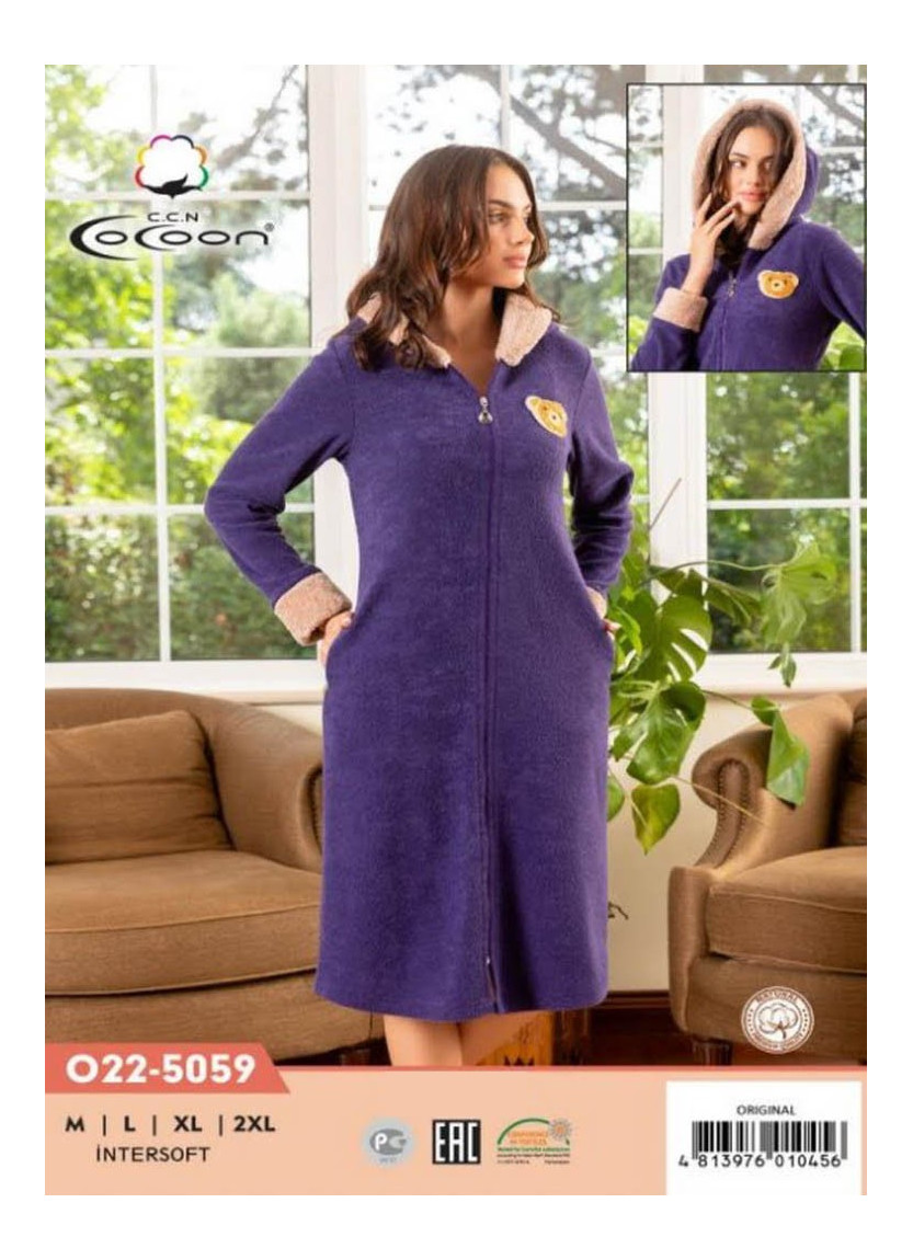 CCNO22-5059_ORI Women's Robe (M+L+XL+2XL) — Turkish factory wholesale