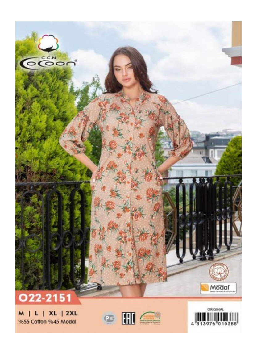 Халат Женский (M+L+XL+2XL) COCOON CCNO22-2151_ORI — фабричная коллекция оптом