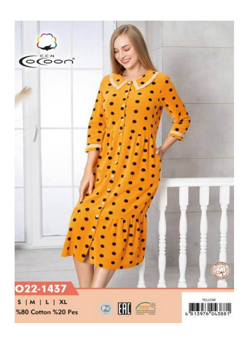 CCNO22-1437_SAR Velour Women's Robe (S+M+L+XL) — factory-direct from Turkey