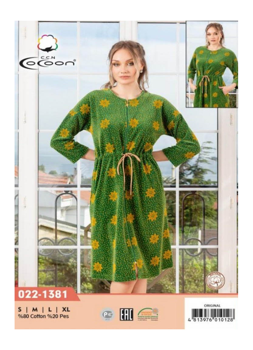 CCNO22-1381_ORI Velour Women's Robe (S+M+L+XL) — wholesale from Turkey