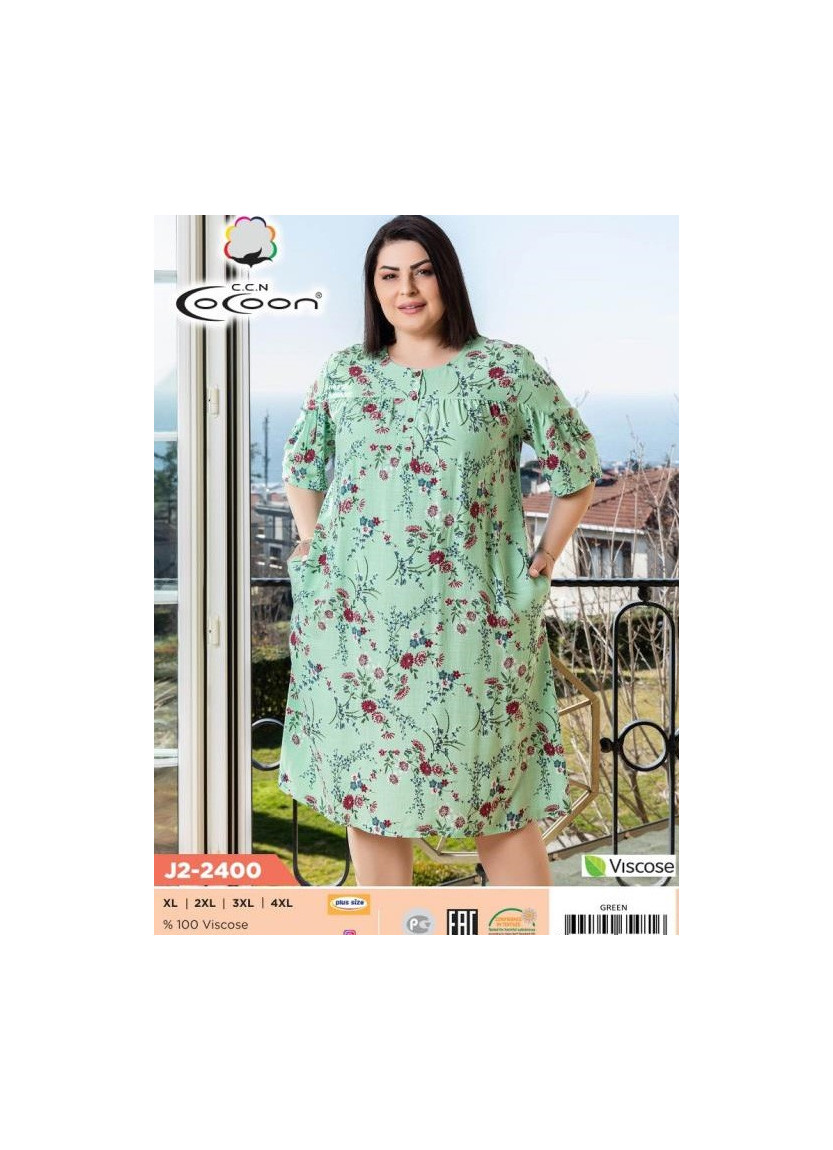 CCNJ2-2400_GRN Dress (XL+XXL+3XL+4XL) — wholesale for boutiques