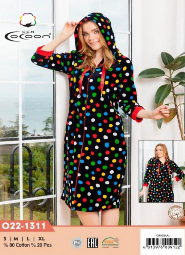 CCNO22-1311_ORI Women's Robe (S+M+L+XL) — factory-direct from Turkey