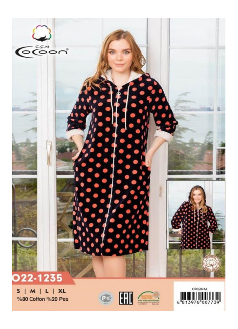 CCNO22-1235_ORI Women's Robe (S+M+L+XL) — direct Turkish factory supply
