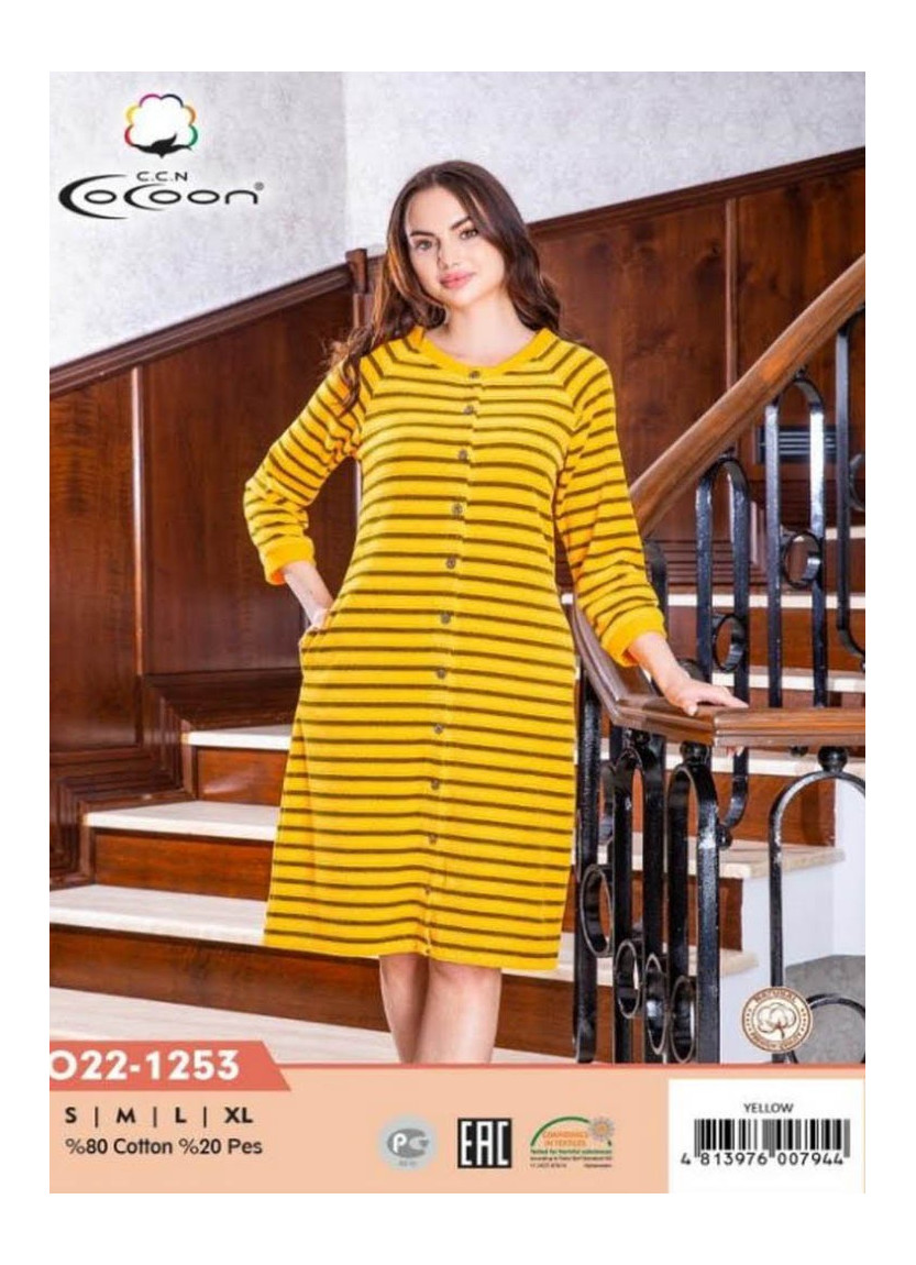 Халат Женский (S+M+L+XL) COCOON CCNO22-1253_SAR — фабричная коллекция оптом