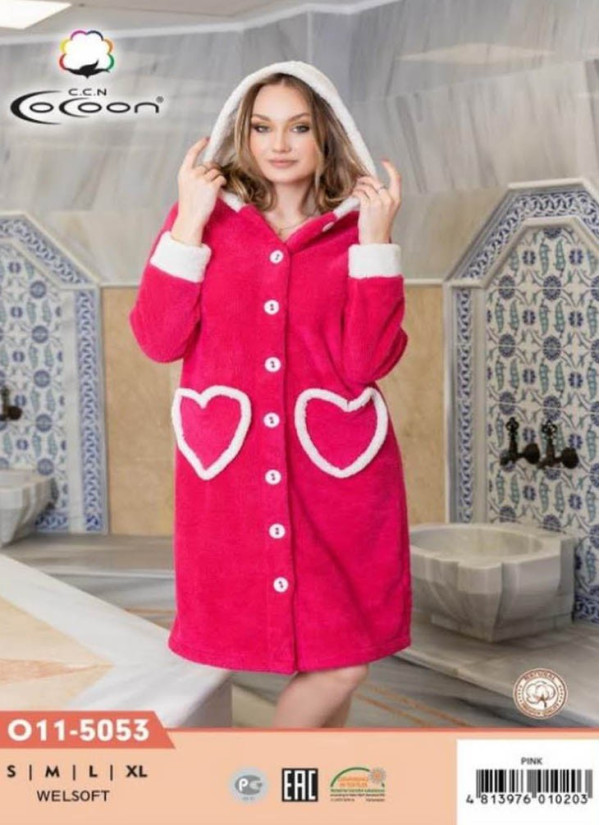 CCNO11-5053_PEM Welsoft Women's Robe (S+M+L+XL) — Turkish textile wholesale