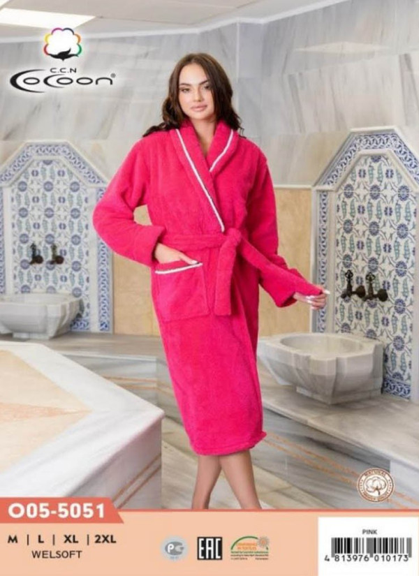 CCNO05-5051_SAR Welsoft Women's Robe (M+L+XL+2XL) — wholesale from Turkey