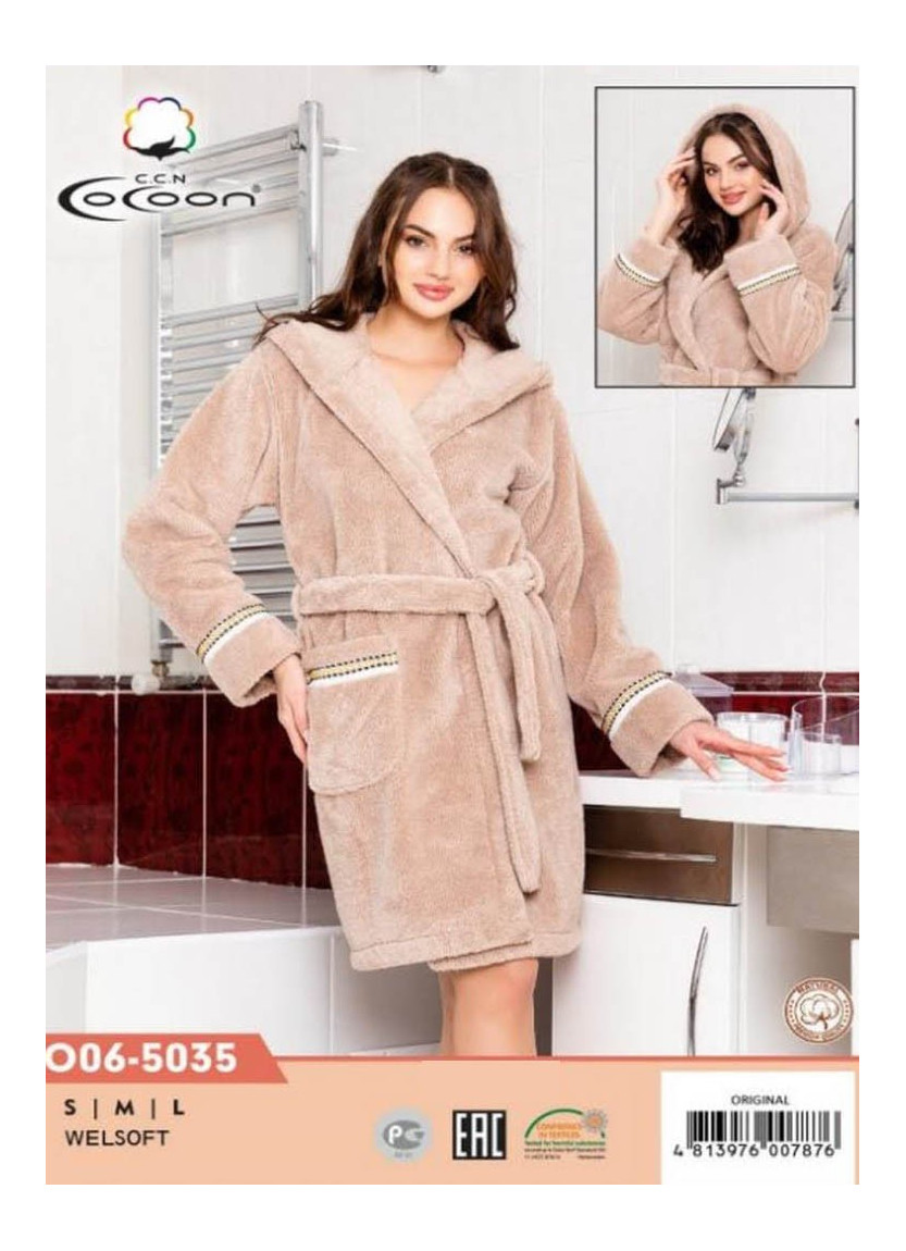 CCNO06-5035_ORI Welsoft Women's Robe (S+M+L) — factory-direct from Turkey
