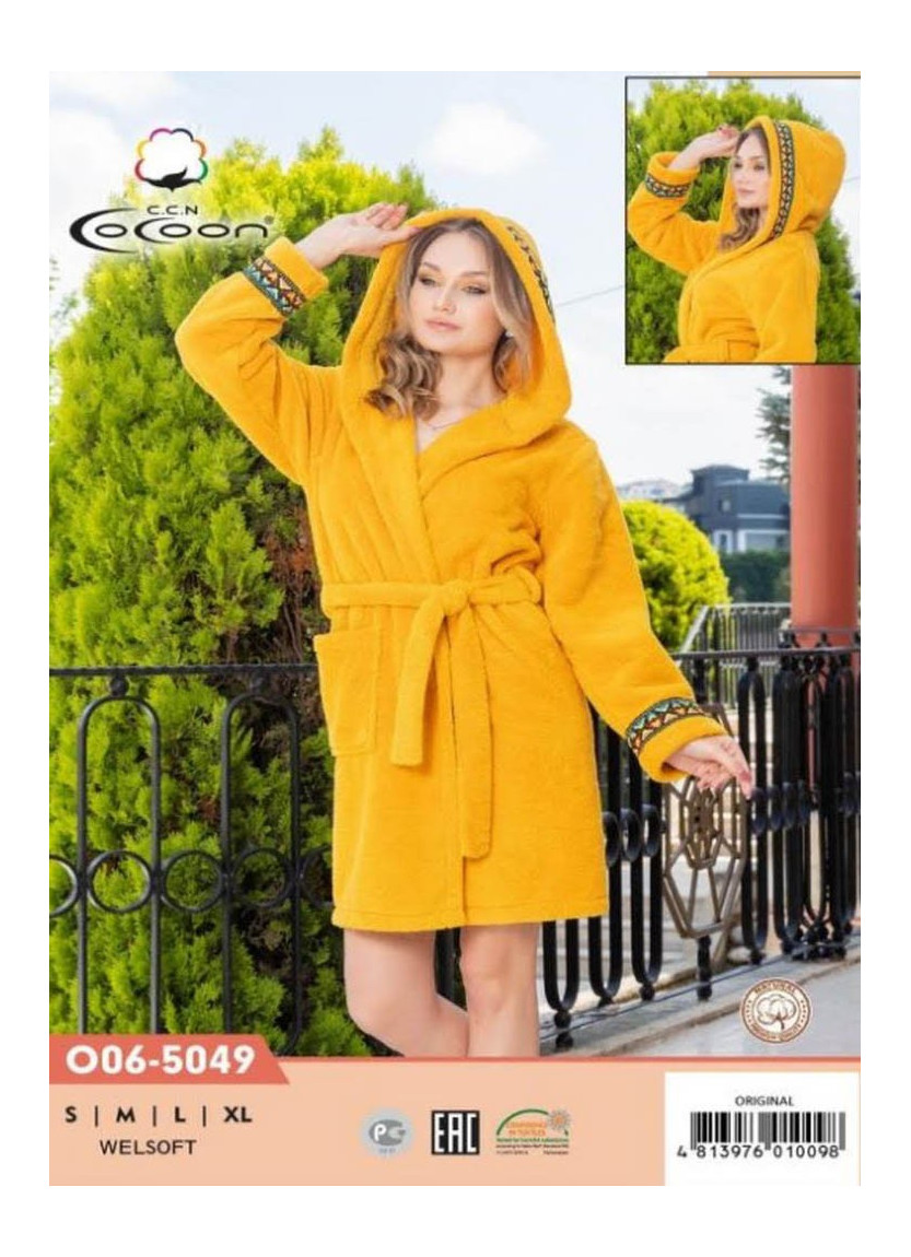 Халат Женский WELSOFT (S+M+L+XL) COCOON CCNO06-5049_ORI — оптом для магазинов и бутиков