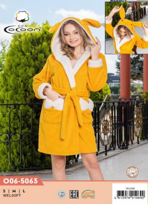 CCNO06-5063_SAR Welsoft Women's Robe (S+M+L) — Turkish textile wholesale