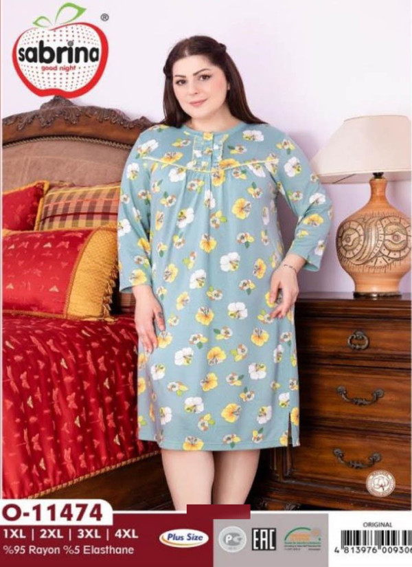 SAB.O11474_ORI Nightdress (1XL+2XL+3XL+4XL) — Istanbul wholesale supplier