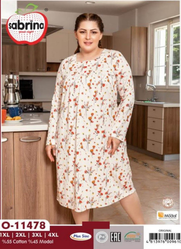 SAB.O11478_ORI Nightdress (1XL+2XL+3XL+4XL) — Turkey wholesale collection