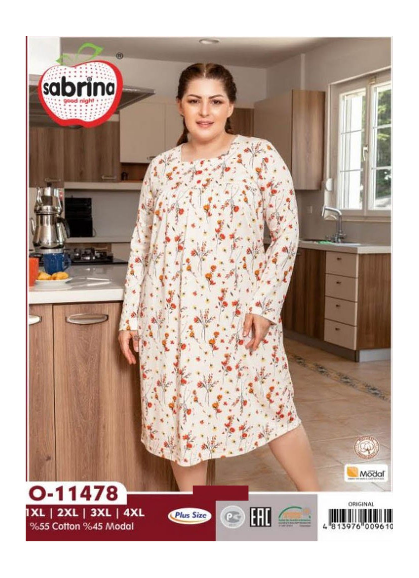 SAB.O11478_ORI Nightdress (1XL+2XL+3XL+4XL) — Turkey wholesale collection