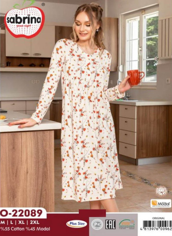 SAB.O22089_ORI Nightdress (M+L+XL+2XL) — Turkey wholesale collection