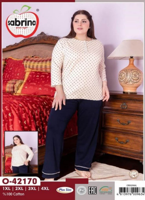 SAB.O42170_ORI Pants Homewear Set (XL+2XL+3XL+4XL) — Turkish factory wholesale