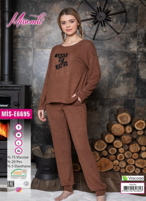 MİS-E6695_ORI Pants Homewear Set (S+M+L+XL) 2