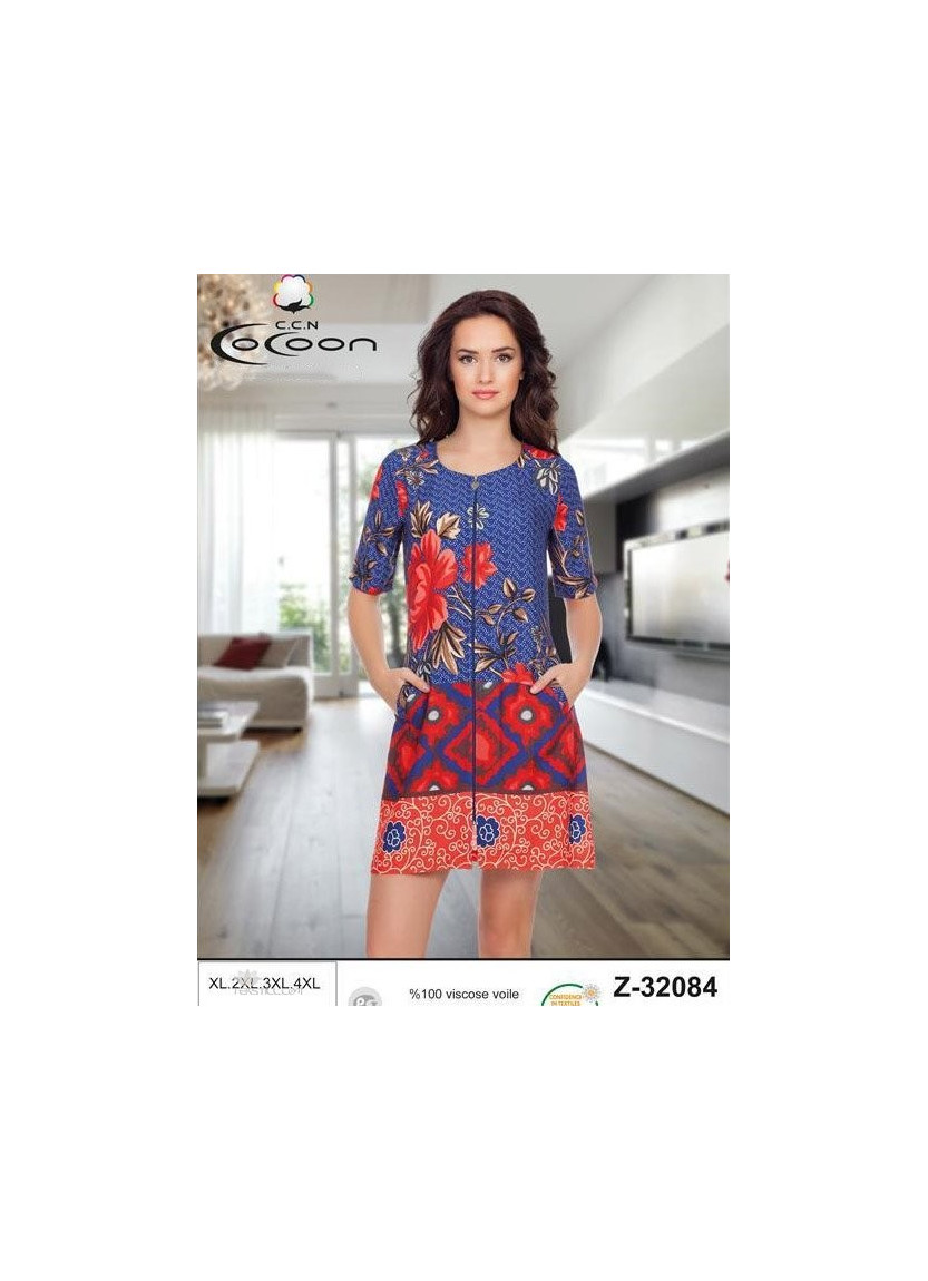 CCNZ32084_SAX Women's Robe (XL+2XL+3XL+4XL) — wholesale for boutiques
