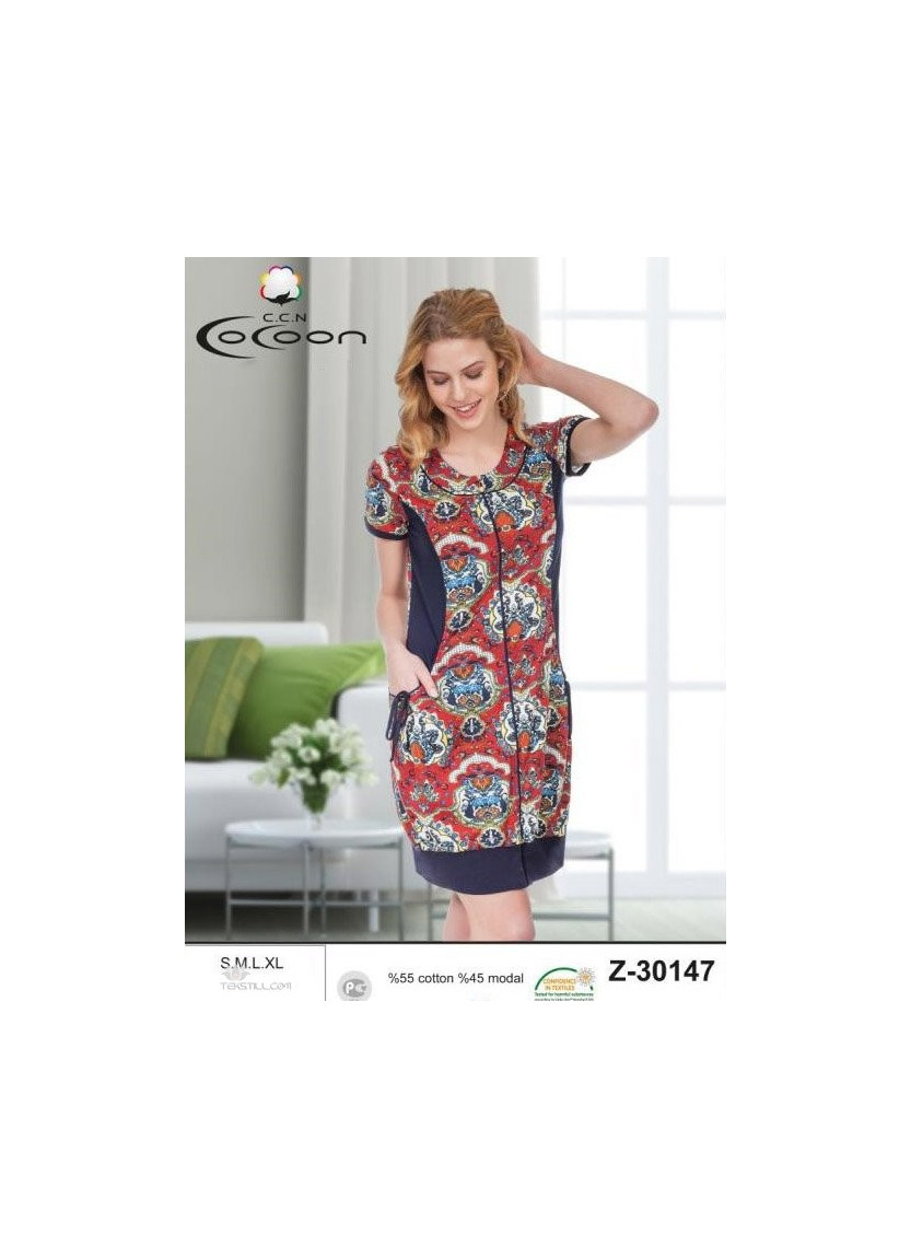 CCNZ30147_KIR Women's Robe (S+M+L+XL) — wholesale from Turkey