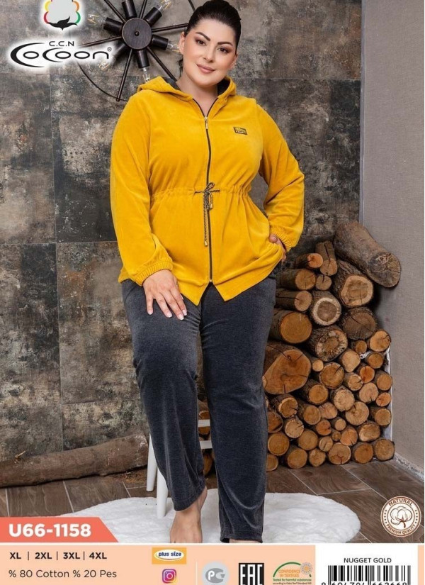 CCNU66-1158_NUG Pants Homewear Set (XL+2XL+3XL+4XL) — Turkey wholesale collection