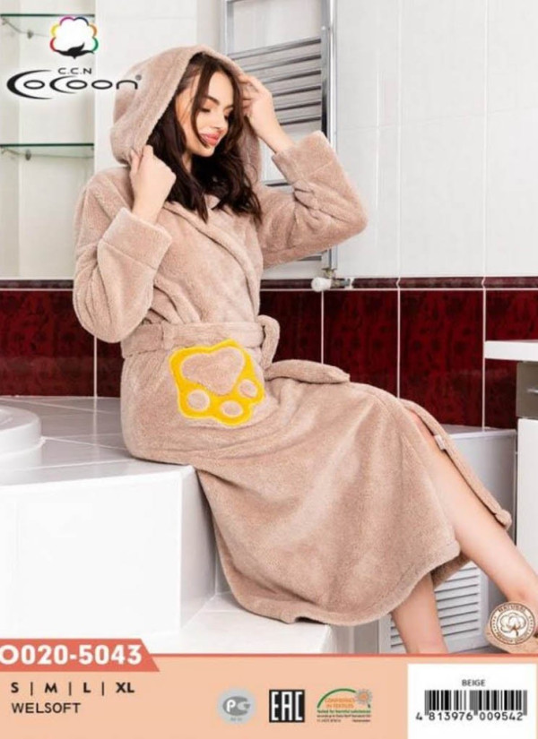 CCNO020-5043_GRN Welsoft Women's Robe (S+M+L+XL) — wholesale for boutiques