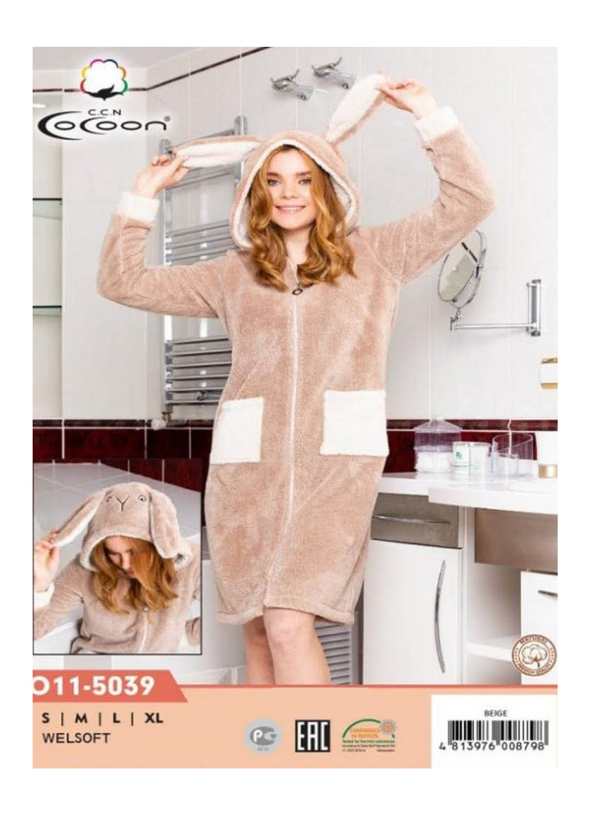 CCNO11-5039_BIG Welsoft Women's Robe (S+M+L+XL) — wholesale from Turkey