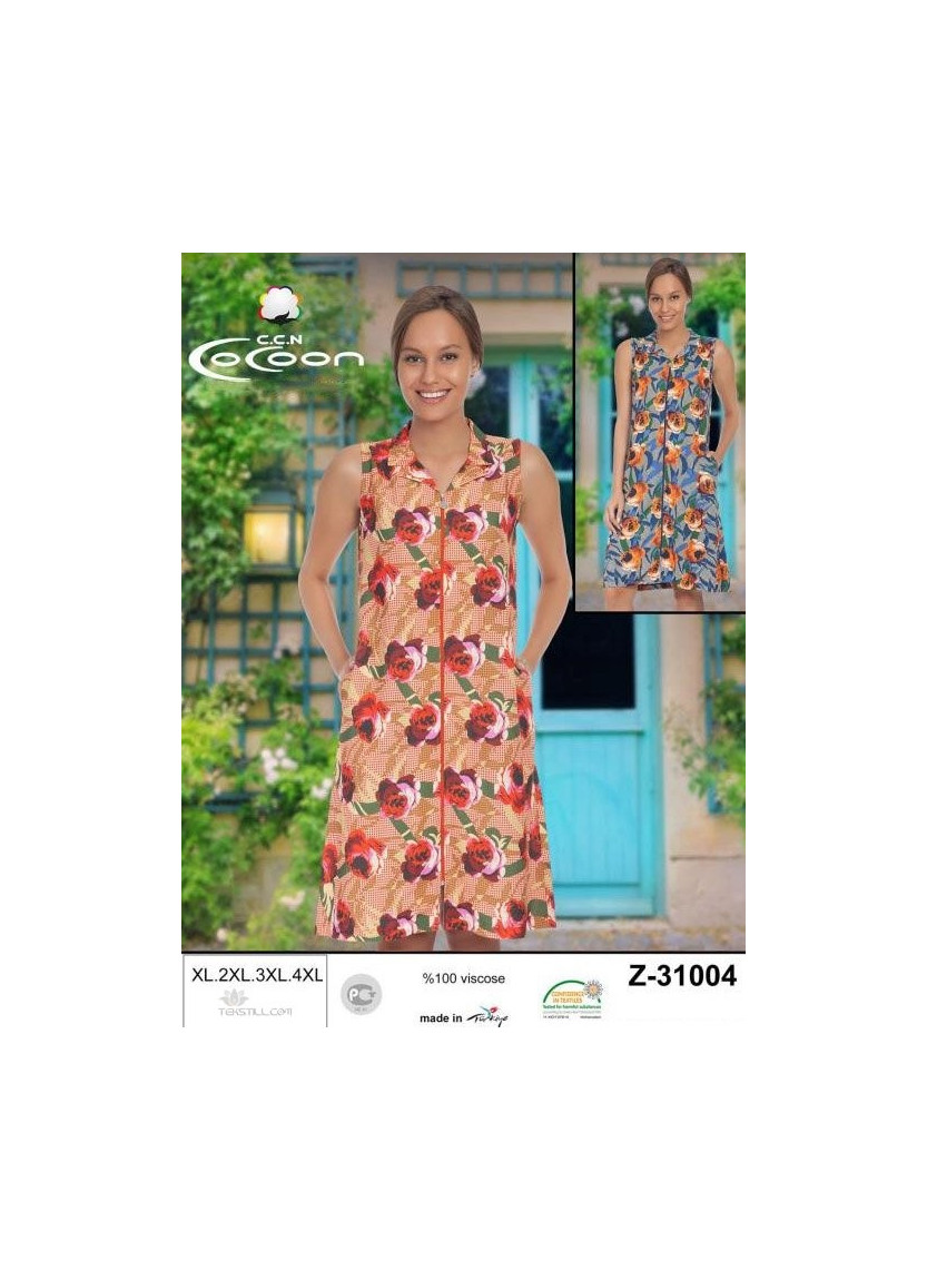 CCNZ31004_TRC Women's Robe (XL+2XL+3XL+4XL) — Turkish textile wholesale