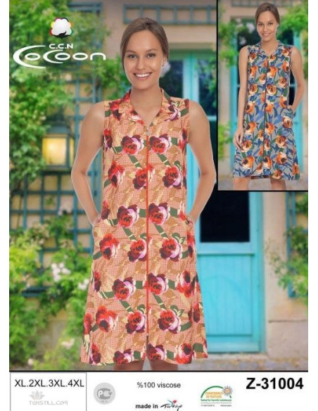 CCNZ31004_TRC Women's Robe (XL+2XL+3XL+4XL) — Turkish textile wholesale
