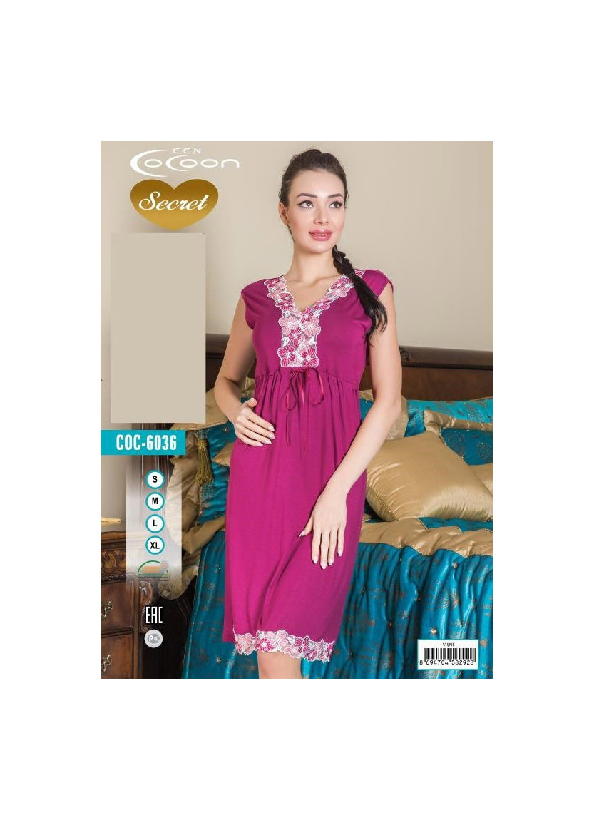 COC-6036_VİŞ Nightdress (S+M+L+XL) — Turkey wholesale collection