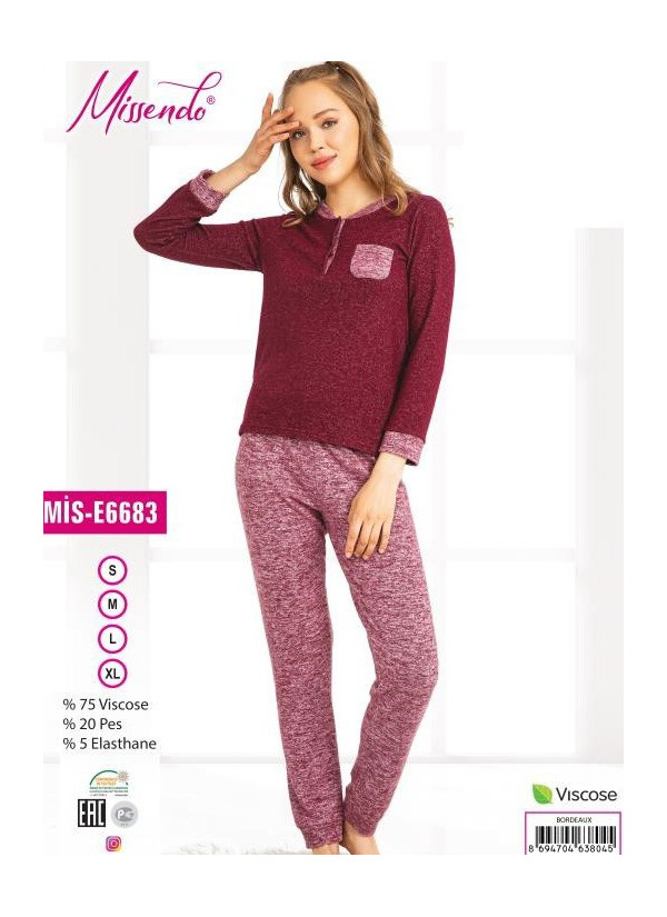 MİS-E6683_BOX Pants Homewear Set (S+M+L+XL) — Turkish textile wholesale
