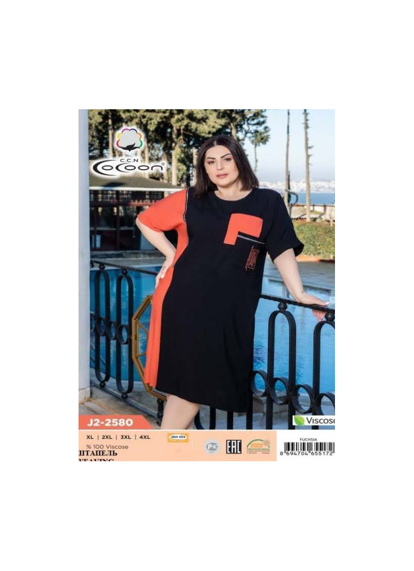 CCNJ2-2580_BKC Dress (XL+XXL+3XL+4XL) — wholesale from Turkey
