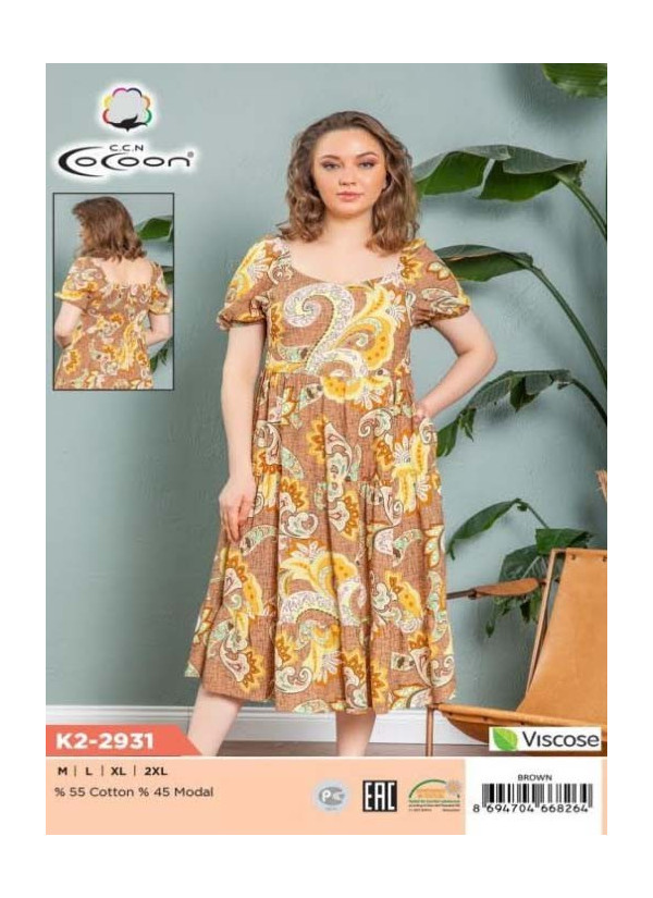 CCNK2-2931_BRW Dress (M+L+XL+2XL) — Turkey wholesale collection