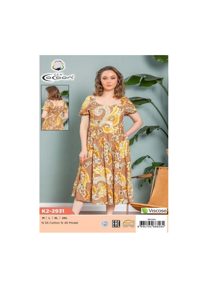 CCNK2-2931_BRW Dress (M+L+XL+2XL) — Turkey wholesale collection