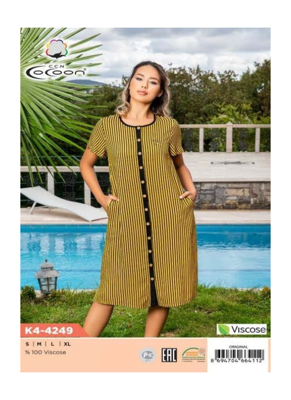 CCNK4-4249_ORI Women's Robe (S+M+L+XL) — Istanbul wholesale supplier