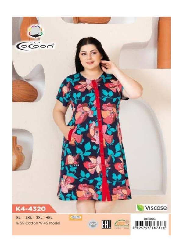 CCNK4-4320_ORI Women's Robe (XL+XXL+3XL+4XL) — Istanbul wholesale supplier