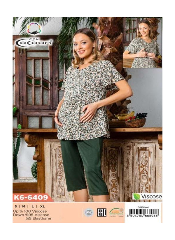 CCNK6-6409_ORI Capri Homewear Set (S+M+L+XL) — Turkish factory wholesale