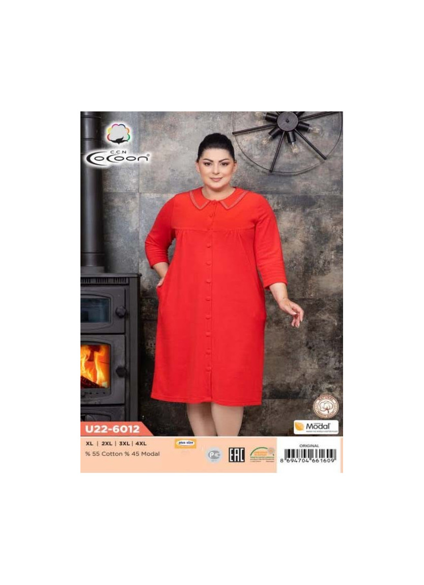 Халат Женский (XL+XXL+3XL+4XL) COCOON CCNU22-6012_ORI — оптом для магазинов и бутиков