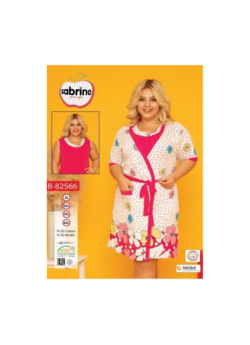 Комплект с Халатам (1XL+2XL+3XL+4XL) Sabrina SAB.B82566_FSY — фабричная коллекция оптом