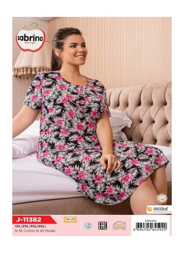SAB.J11382_ORI Nightdress (1XL+2XL+3XL+4XL) — Istanbul wholesale supplier