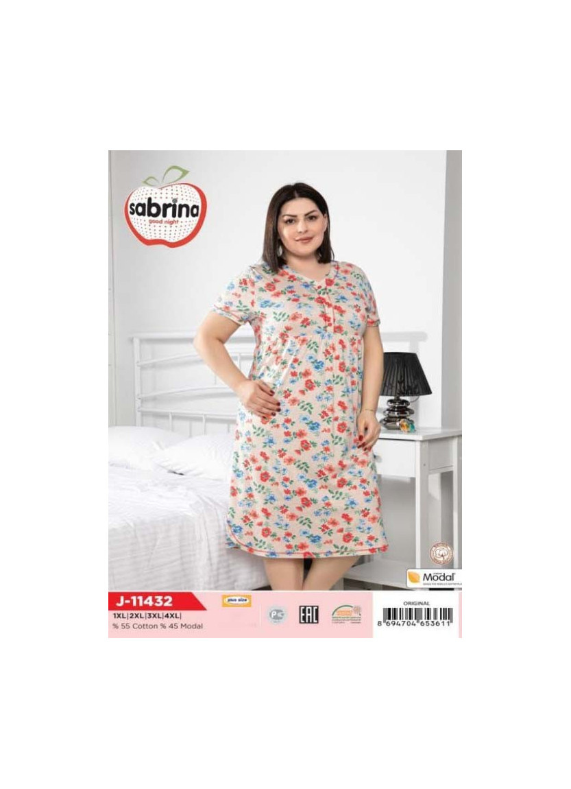 SAB.J11432_ORI Nightdress (1XL+2XL+3XL+4XL) — wholesale from Turkey