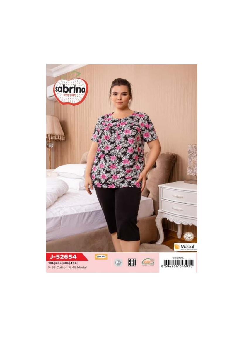 SAB.J52654_ORI Capri Homewear Set (XL+XXL+3XL+4XL) — factory-direct from Turkey