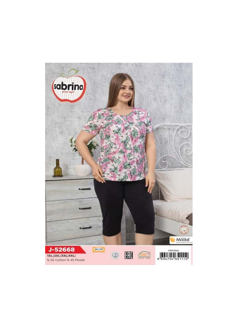 SAB.J52668_ORI Capri Homewear Set (XL+XXL+3XL+4XL) — direct Turkish factory supply