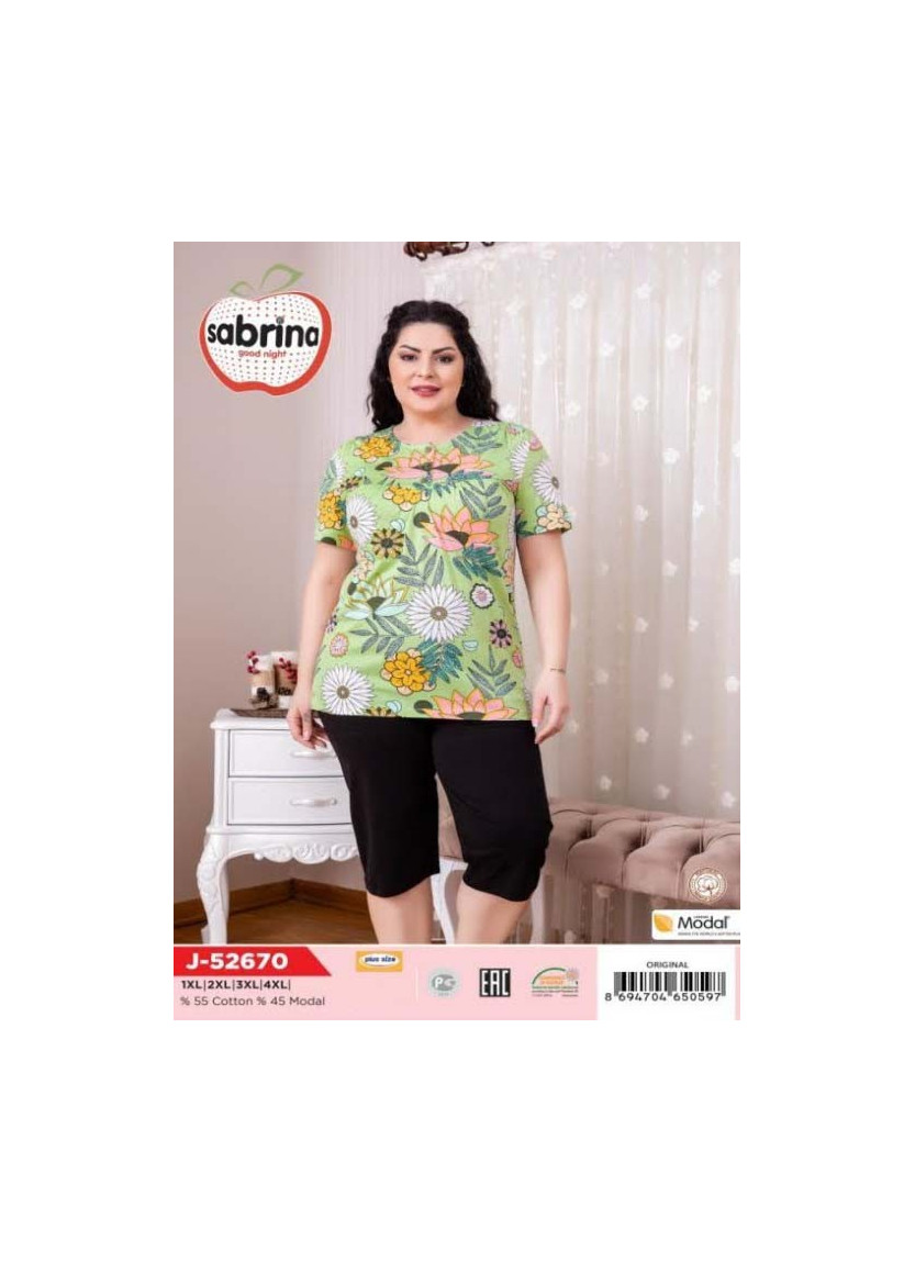 Комплект с Капри (XL+XXL+3XL+4XL) Sabrina SAB.J52670_ORI — купить оптом из Турции