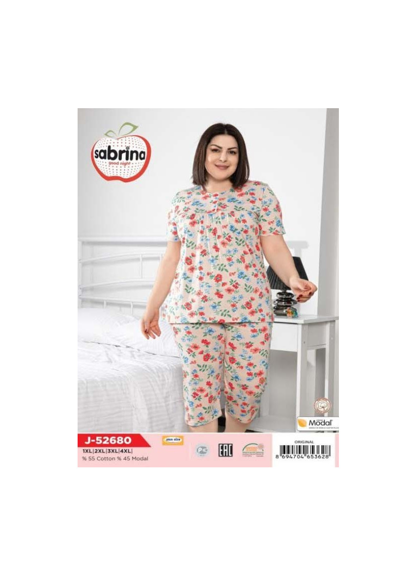 SAB.J52680_ORI Capri Homewear Set (XL+XXL+3XL+4XL) — factory-direct from Turkey